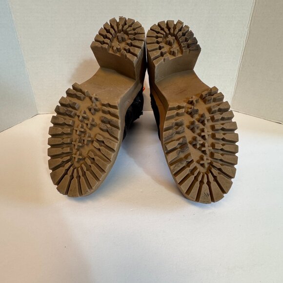 Steve Madden Brawler Combat Boots Size 7.5 Green Camo Platform Lug Sole Chunky - Picture 8 of 10